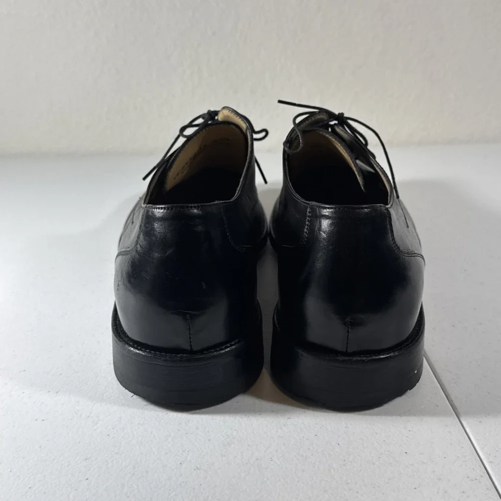 Johnston & Murphy XC4 Black Leather Dress Shoes Mens 13 M Bicycle Toe Italy 🇮🇹